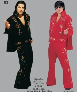 Creative Costuming Elvis Costume / 1970's Rock Star / Rhinestone 2 Piece Elvis W/Cape Costume ELVIS!