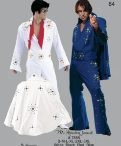 Creative Costuming Elvis Costume / 1970's Rock Star / Rhinestone 2 Piece Elvis W/Cape Costume ELVIS!