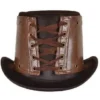 Tabi's Characters Top Hats Brown Leather Steampunk Hat