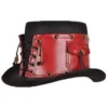 Tabi's Characters Top Hats Red Leather Steampunk Hat