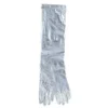 Unknown Shoulder-length Silver Lamé Gloves Adult Halloween Accessory