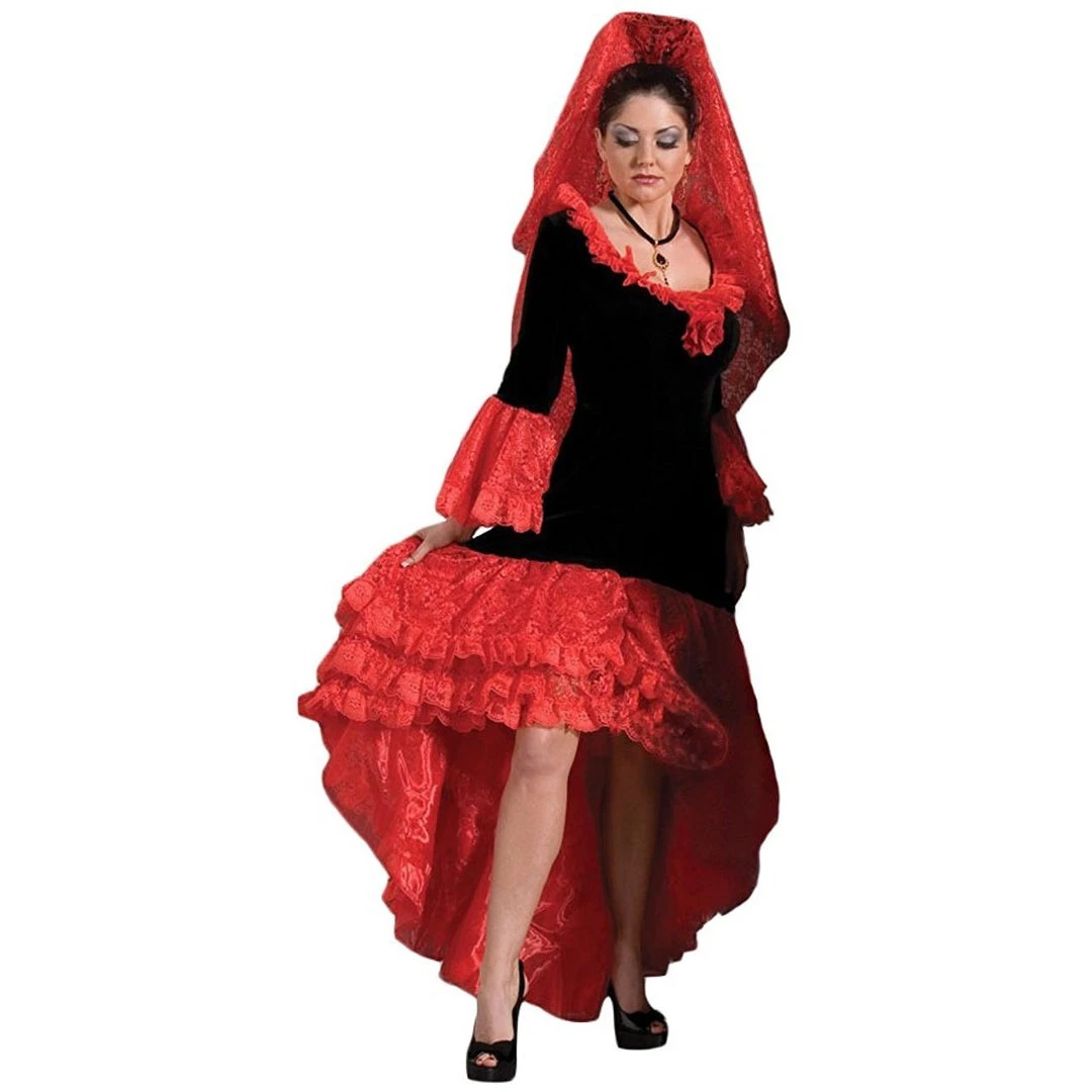 Tabi's Characters Black Spanish Dancer Costume