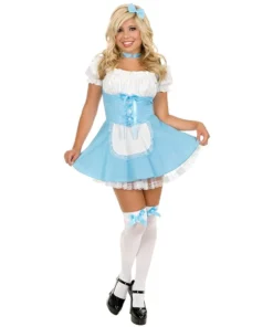 Charades Women's Costumes Sexy And Fun Alice Costume With Attached Petticoat
