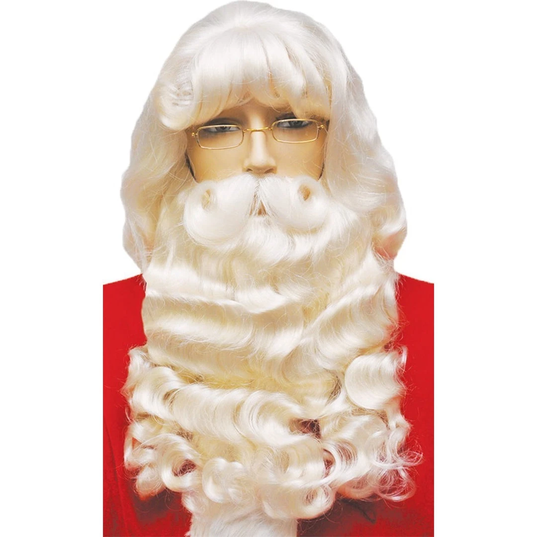 Creative Costuming Supreme Santa Wig (with XL Wig Cap) And Beard Set