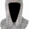 Creative Costuming Medieval Coif 15" Chainmail Metal Link Headpiece