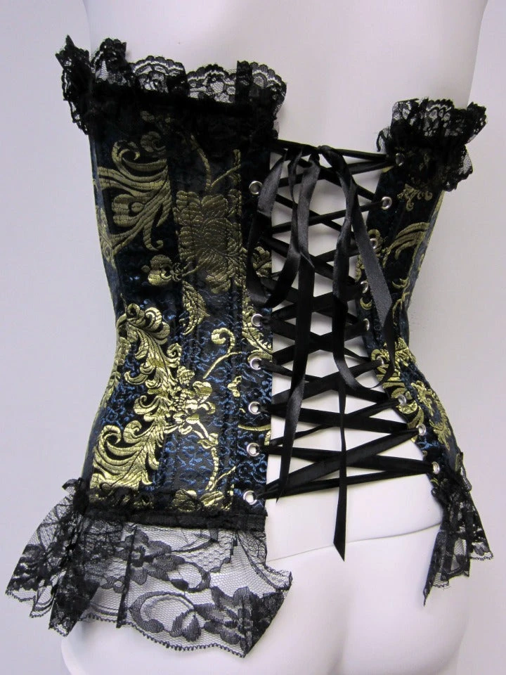 Creative Costuming Black Brocade Corset Women's Costumes