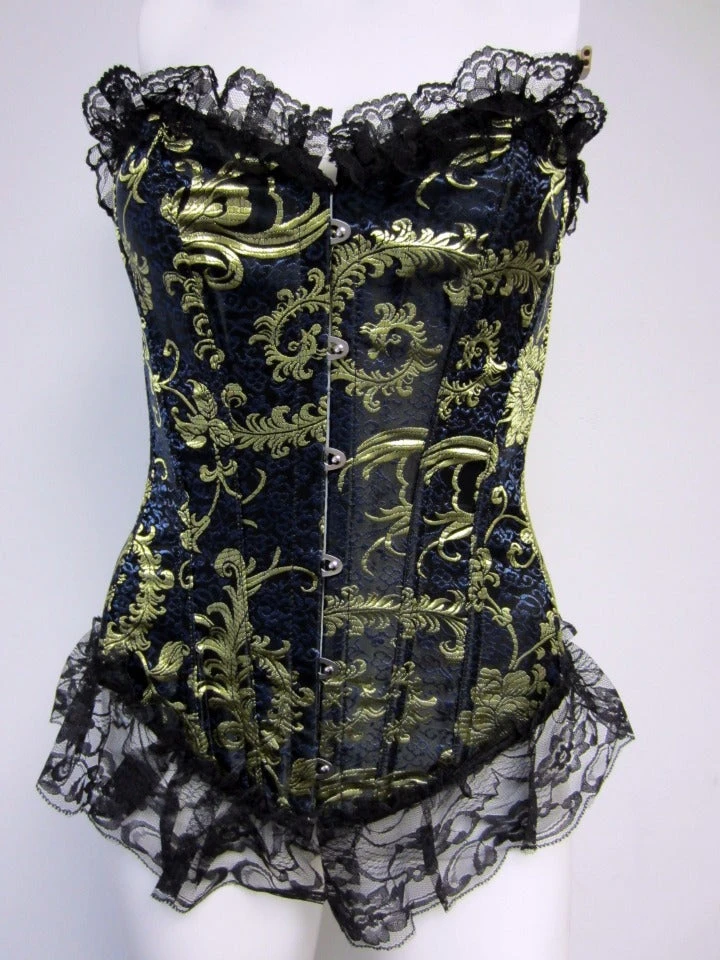 Creative Costuming Black Brocade Corset Women's Costumes