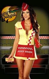 Creative Costuming Women's Costumes “Juicy Burger Babe” Waitress Costume