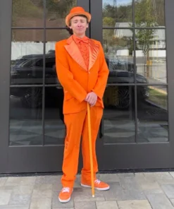 Tabi's Characters - Simply The Best Dumb And Dumber Tuxedo Costume - Orange Men's Costumes
