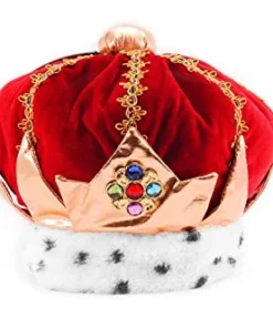 Creative Costuming King Crown / Red Royal King Hat Royalty