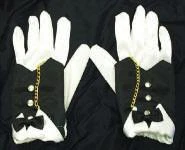 Creative Costuming Gloves Tuxedo Glove With Cuff & Chain