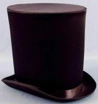 Creative Costuming Steampunk/Victorian Top Hat Satin Coachman