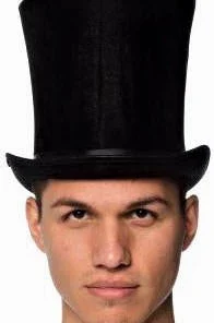 Creative Costuming Top Hats Suede Curved Bell Top Hat