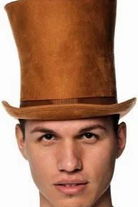 Creative Costuming Top Hats Suede Curved Bell Top Hat