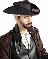 Creative Costuming Distressed Suede Caribbean Pirate Hat Ahoy Me Hearties!