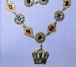 Creative Costuming Chain Of Office Crown W/Jewel Stones Royalty