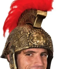 Creative Costuming Roman Helmet W/Red Feather Trim Armor & Weapons