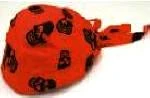 Creative Costuming Red Pirate Bandana W/Black Skulls