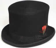 Creative Costuming 6.5" Tall Wool Felt Flared Top Hat