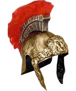 Creative Costuming Roman Helmet W/Red Feather Trim Armor & Weapons