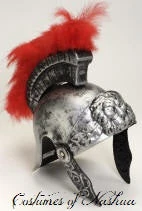 Creative Costuming Roman Helmet W/Red Feather Trim Armor & Weapons