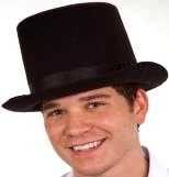 Creative Costuming Top Hats Top Hat Deluxe Felt W/Elastic Sweatband