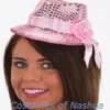 Creative Costuming Top Hats Mini Sequin Fedora Hat W/Hair Clip Attachment