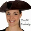 Creative Costuming Ahoy Me Hearties! Brown Distressed Faux Leather Tricorn Hat