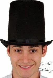 Creative Costuming Lincoln Stovepipe Top Hat - Felt Top Hats