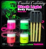 Creative Costuming Latex Liquid Black Light Body Paint Mini-Kit Makeup