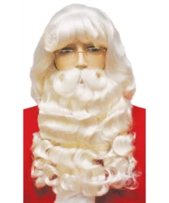 Creative Costuming Santa Claus Wig & Beard Set Supreme W/Handmade Mustache