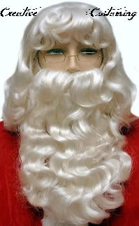 Creative Costuming Dlx Santa Claus Wig & Beard Set With XL Wig Size L002EX Wigs & Facial Hair