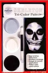 Creative Costuming Mehron Tri Color Skeleton Makeup Palette