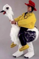 Creative Costuming Riding The Ostrich Mascot Costume Mascots