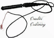 Creative Costuming Armor & Weapons Deluxe Black Leather Whip 8.5' W/Swivel Handle