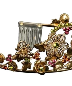 Creative Costuming Gold Flower Leaf Tiara / Woodland Princess Crown Royalty