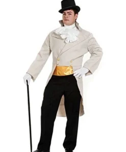 Creative Costuming Men's Costumes Tan Tailcoat W/Lace Jabot & Sash