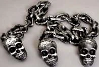 Creative Costuming 77" Jumbo Chain W/Skulls - Plastic