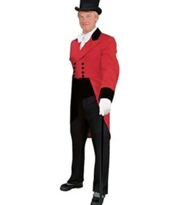 Creative Costuming Men's Costumes Red Double-Breasted Tailsuit Ringmaster Costume