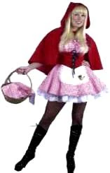 Creative Costuming Sexy Little Red Riding Hood Costume With Petticoat Underskirt Women's Costumes