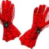 Creative Costuming Red Spider Web Gloves