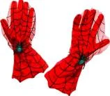 Creative Costuming Red Spider Web Gloves