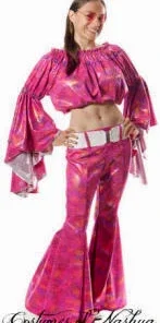 Creative Costuming Women's Costumes 60's Costume Crop Top & Pants