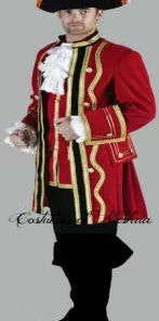 Creative Costuming Men's Costumes Captain Hook Costume Red Captain Pirate