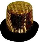 Creative Costuming Gold Sequin Top Hat