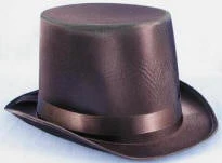 Creative Costuming Tall Lincoln Satin Top Hat Top Hats