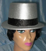 Creative Costuming Plastic Glitter Top Hat Top Hats