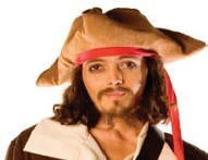 Creative Costuming Faux Suede Tri-Corner Hat W/Attached Headband Ahoy Me Hearties!