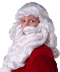 Creative Costuming Wigs & Facial Hair Santa Wig, Beard, Wig Cap & Hair White Combo Set