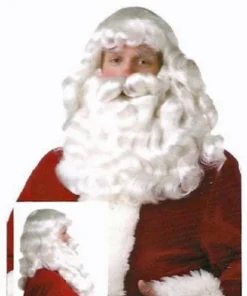 Creative Costuming Wigs & Facial Hair Santa Wig, Beard, Wig Cap & Hair White Combo Set